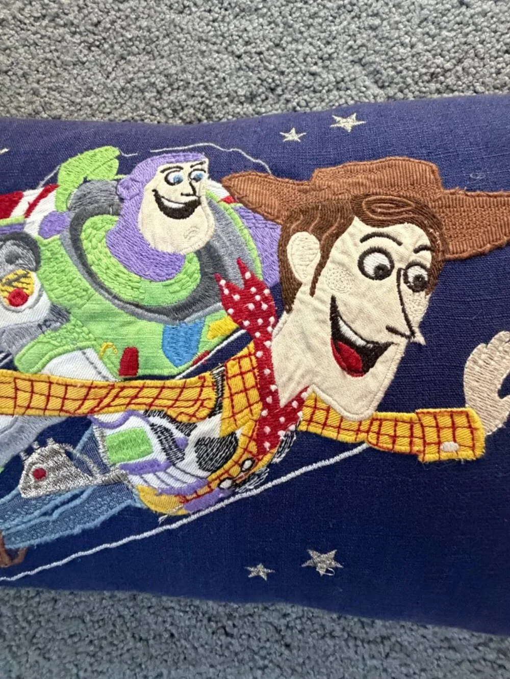 Pottery Barn Kids Toy Story Embroidered Lumbar Pillow - Excellent Pre-Owned Cond